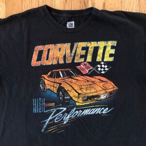 GM Official 'Corvette' Graphic T-shirt Men's 2XL 100% Cotton Distressed (READ)